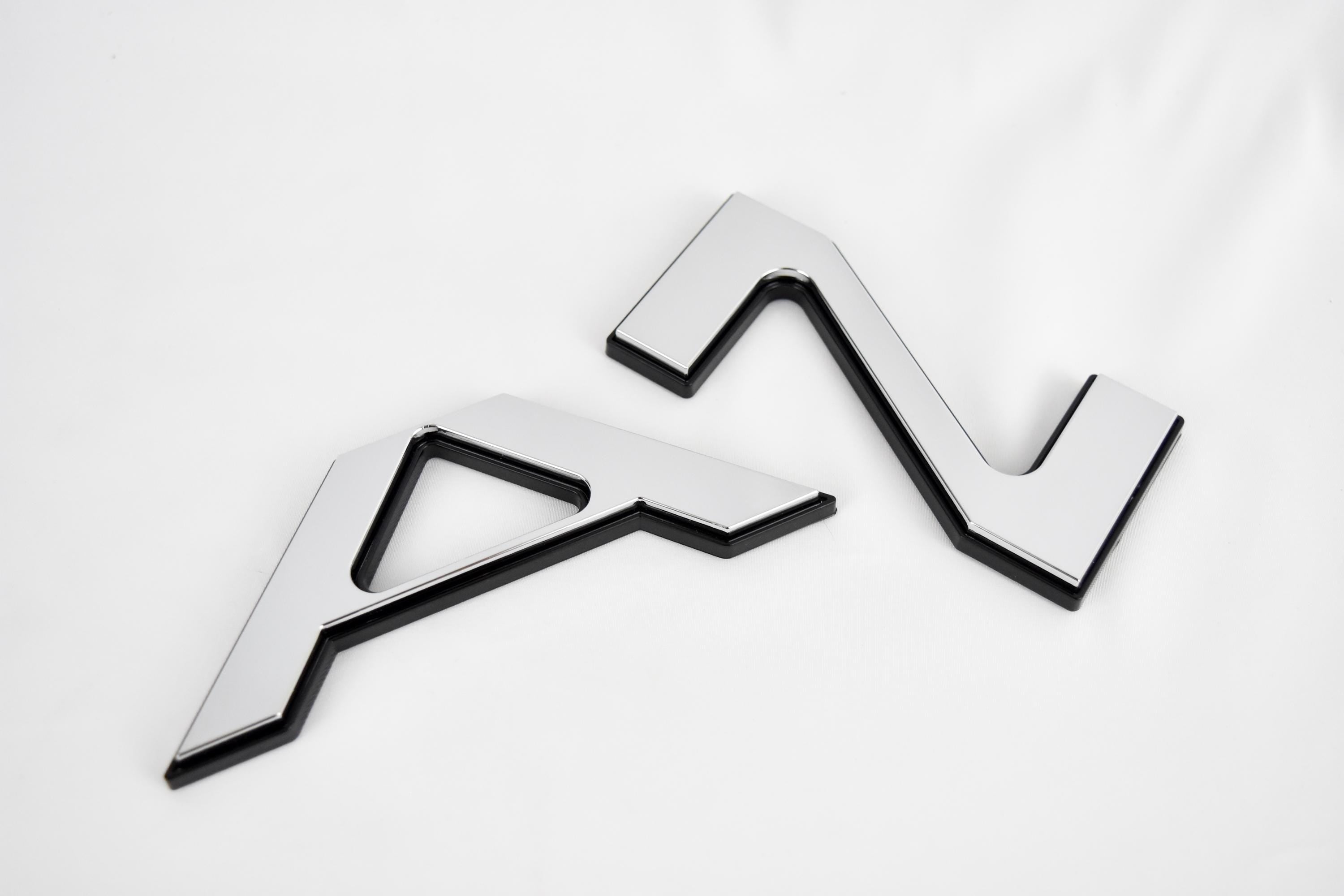 Chrome with Black Outline Raised Tailgate Insert Letters Tailgate Letters Insert Plastic ABS Badge Fits 2024 and up Ford Ranger Tailgate