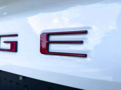 Red with Black Outline Raised Tailgate Insert Letters Tailgate Letters Insert Plastic ABS Badge Fits 2024 and up Ford Ranger Tailgate