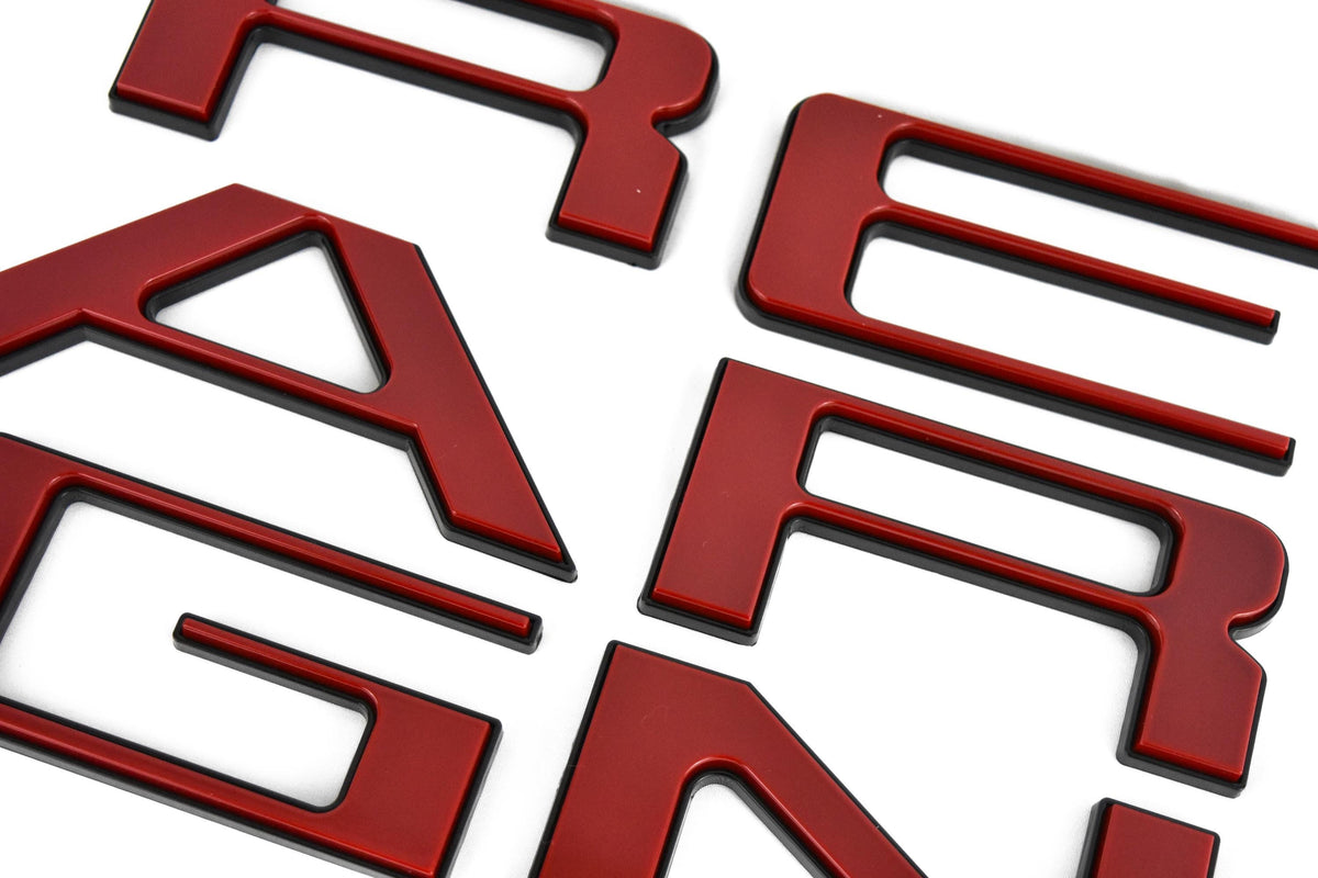 Red with Black Outline Raised Tailgate Insert Letters Tailgate Letters Insert Plastic ABS Badge Fits 2024 and up Ford Ranger Tailgate