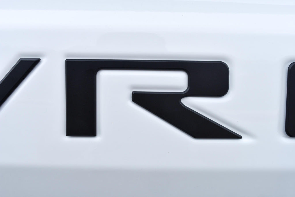 Matte Black 3D Raised Coated Tailgate Letter Inserts Decals Fit With Chevrolet Silverado 2019-2024 Model