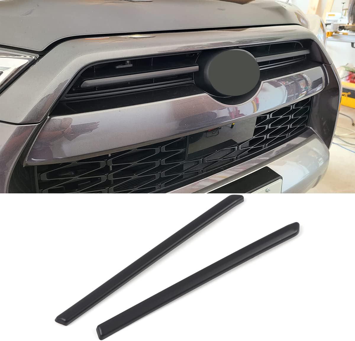 Gloss Black Middle Grille Insert Cover Strips Fits Toyota 4Runner 2020-2022, Front Center Grille Inserts Cover Exterior Trim Accessories