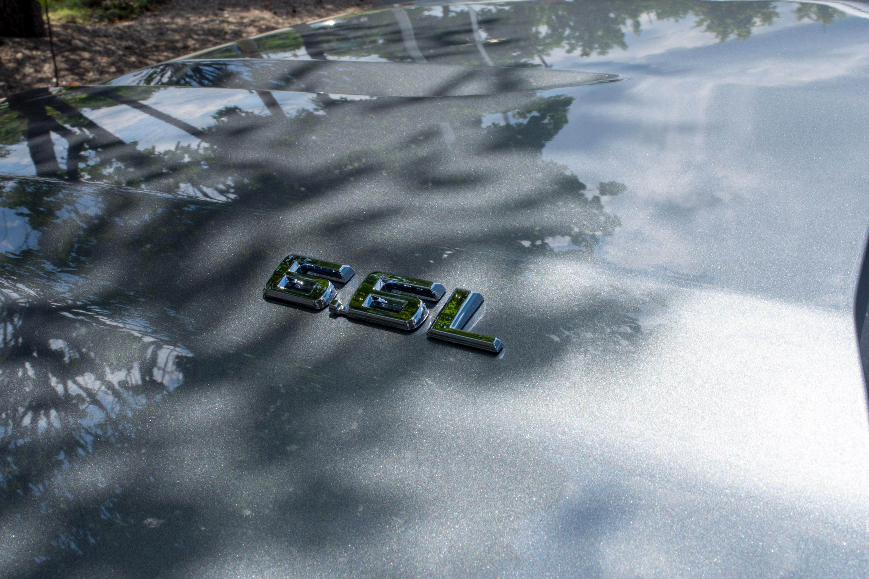 Chrome 6.6L Solid Replacement Emblems Letter Decals Badge Fit With Chevrolet Silverado 2019-2024 Model