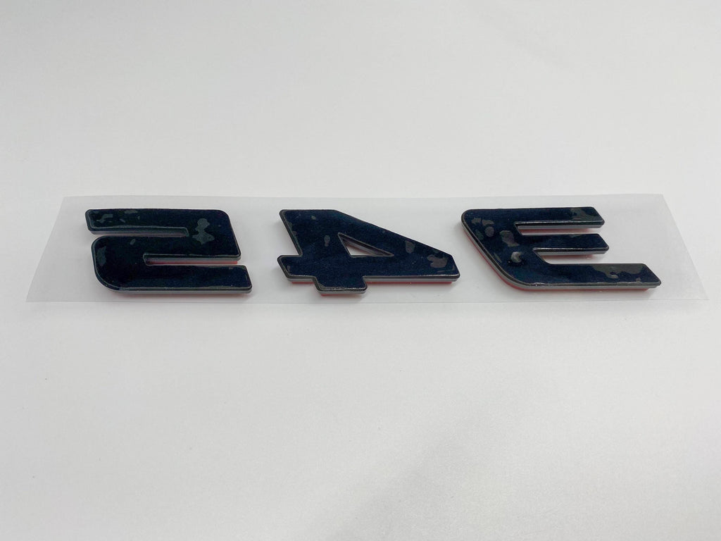 345 Fender Badges Red with Black Emblem Angry Aggressive Car Badge | 2 BADGES | 345 3D Fender Badges