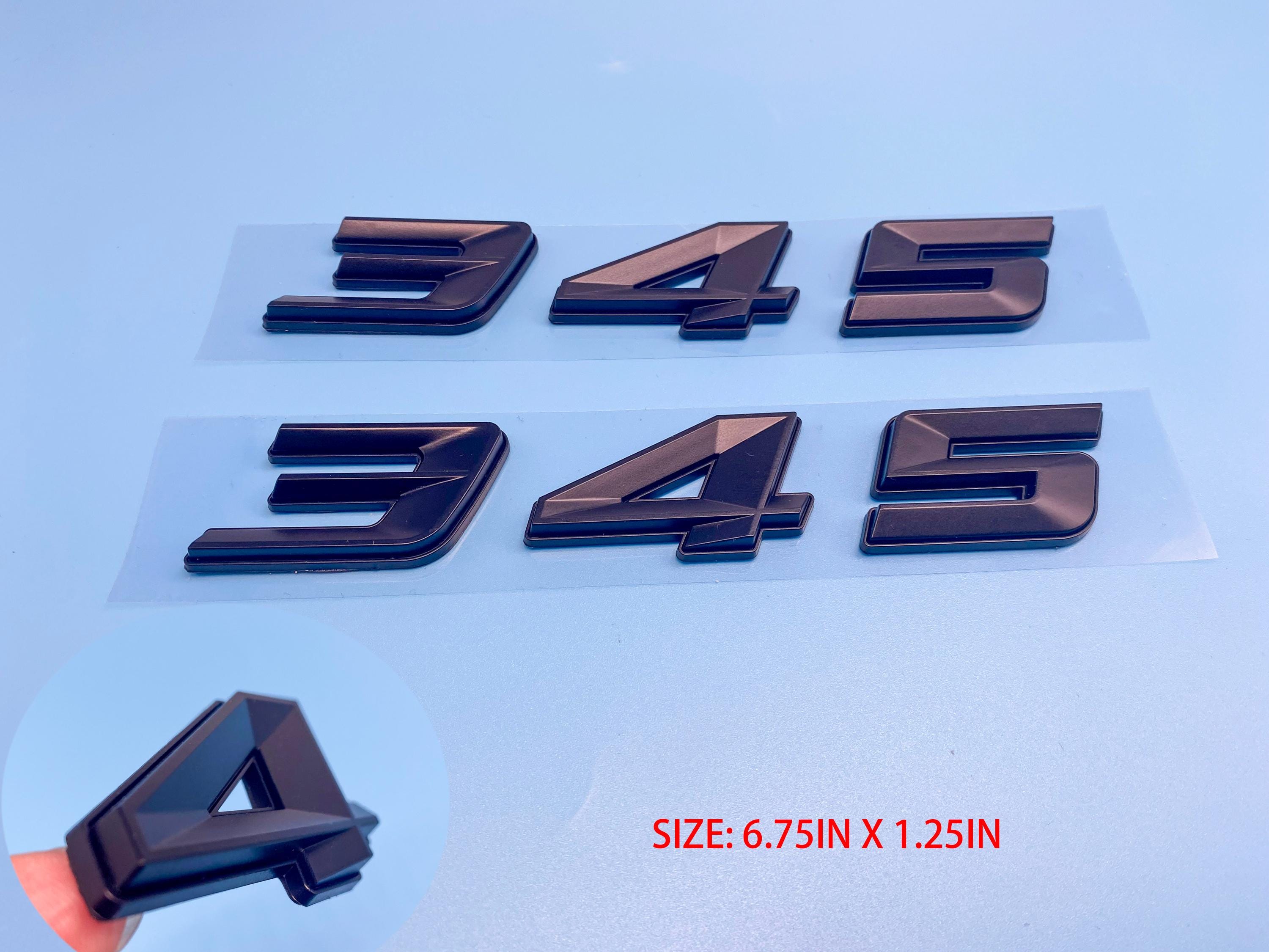 345 Fender Badges  Emblem Angry Aggressive Car Badge | 2 BADGES | 345 3D Fender Badges