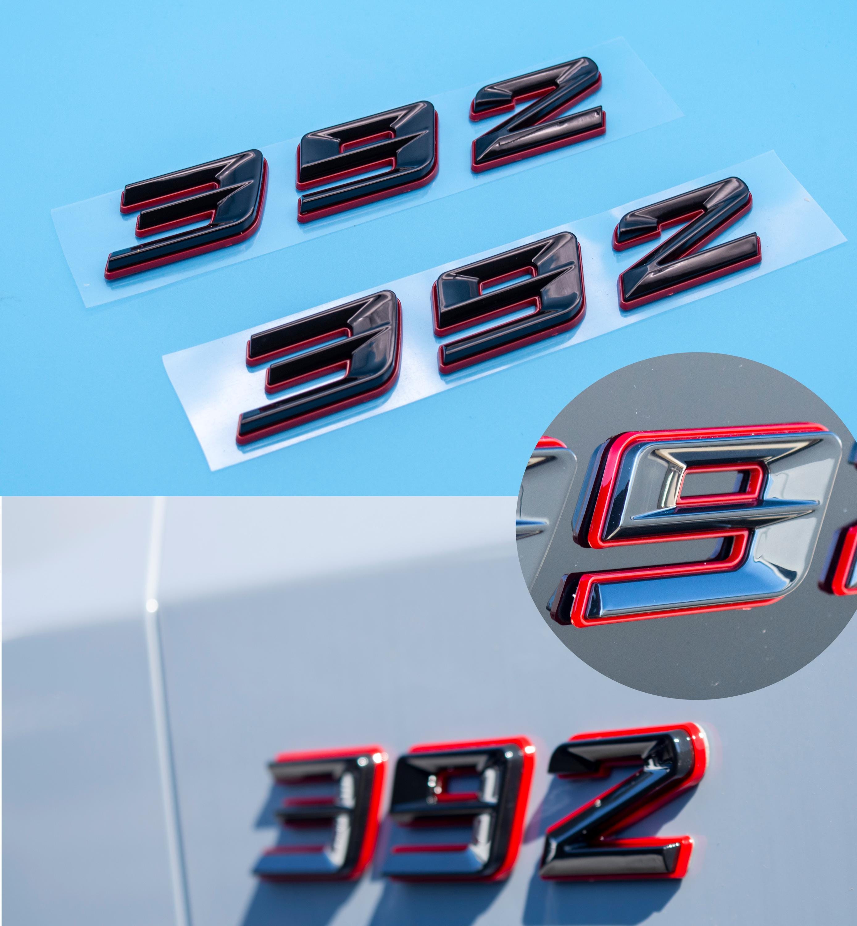 392 Fender Badges  Emblem Angry Aggressive Car Badge | 2 BADGES | 345 3D Fender Badges