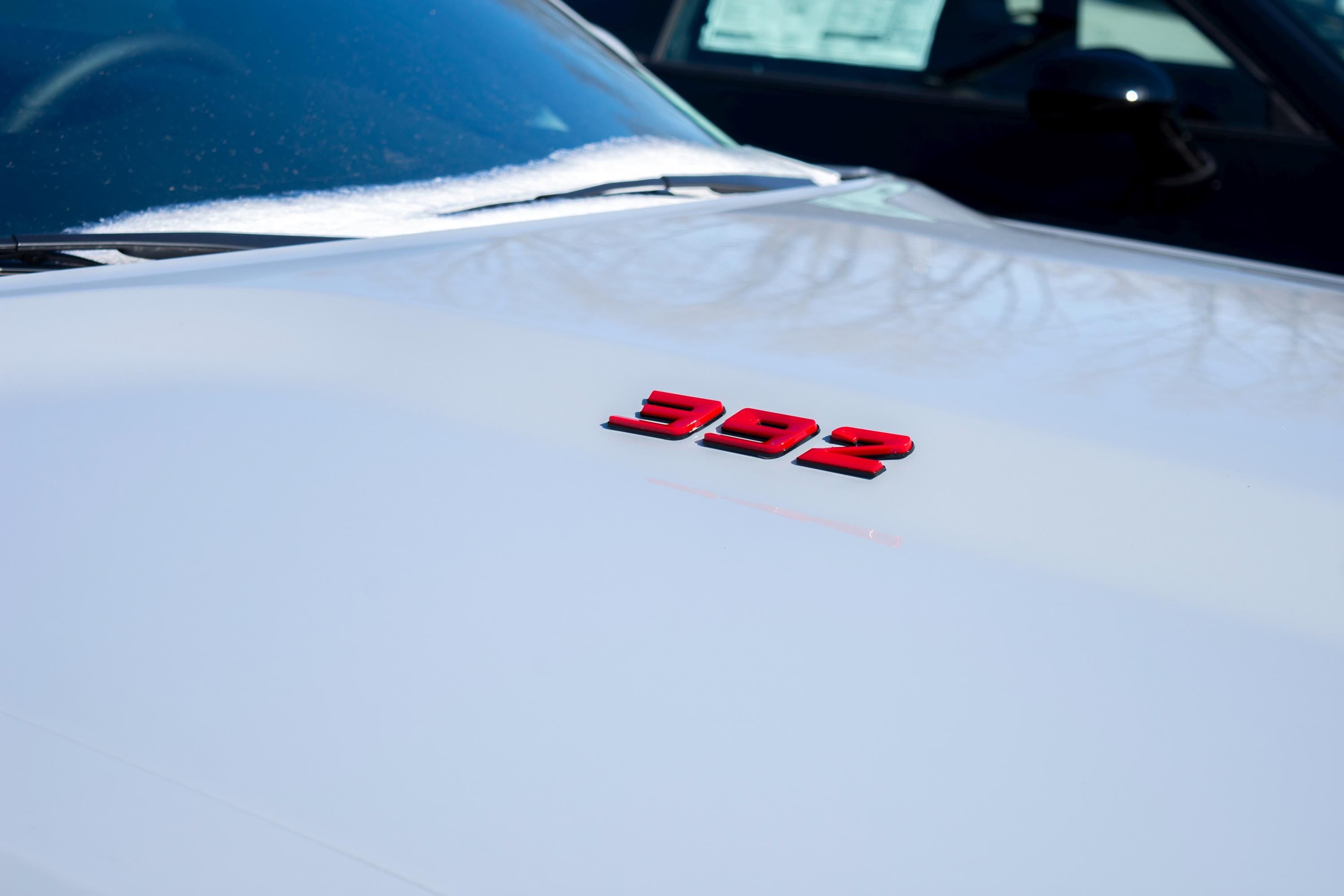 392 Red With Black Fender Badges  Emblem Angry Aggressive Car Badge | 2 BADGES | 345 3D Fender Badges