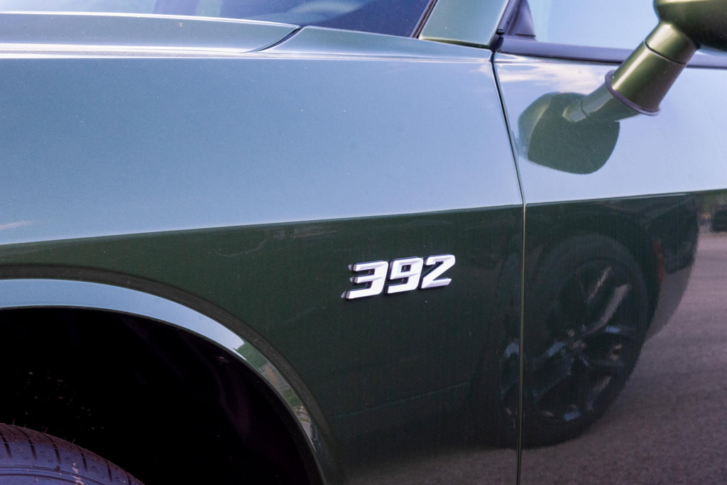 392 White With Black Fender Badges  Emblem Angry Aggressive Car Badge | 2 BADGES | 345 3D Fender Badges