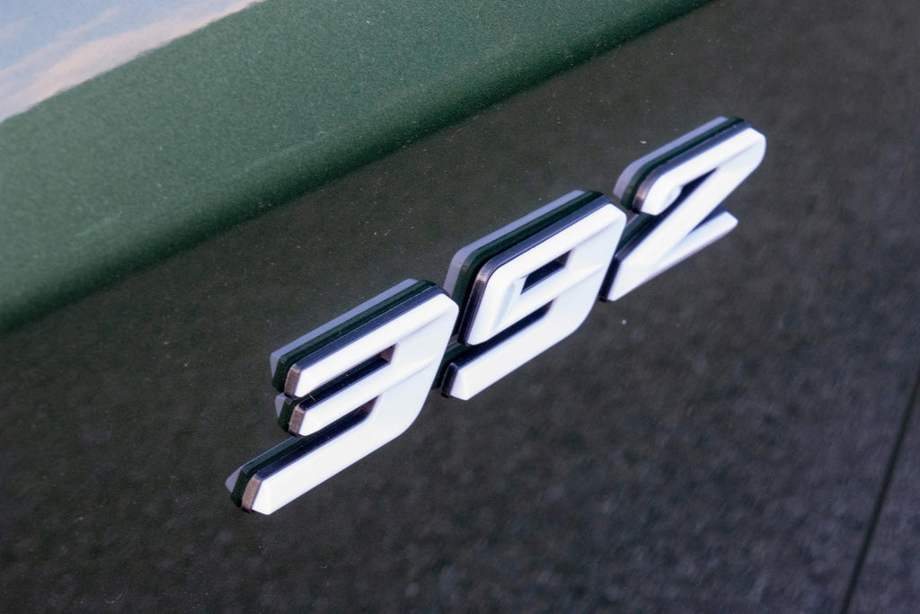 392 White With Black Fender Badges  Emblem Angry Aggressive Car Badge | 2 BADGES | 345 3D Fender Badges