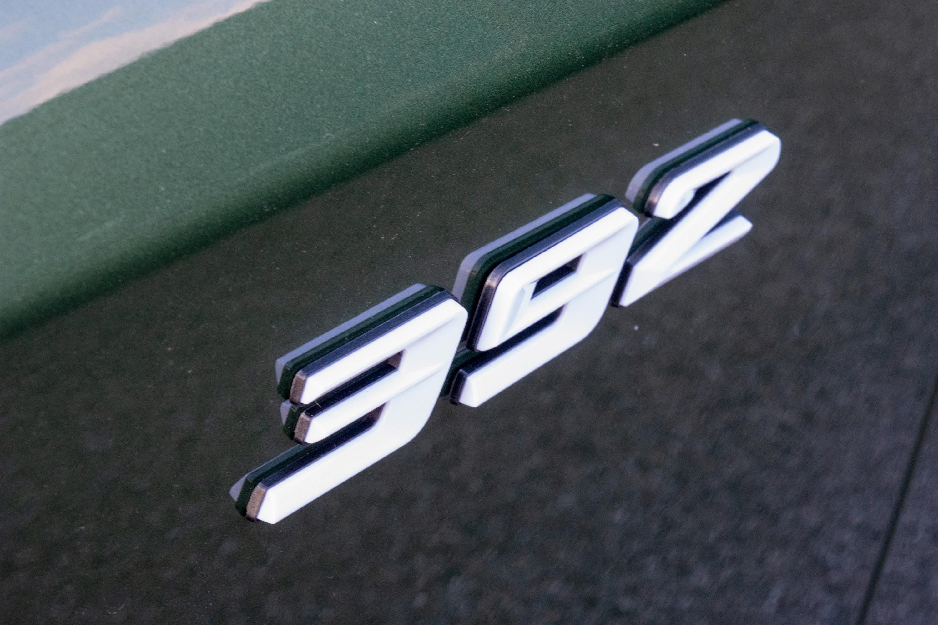 392 White With Black Fender Badges  Emblem Angry Aggressive Car Badge | 2 BADGES | 345 3D Fender Badges