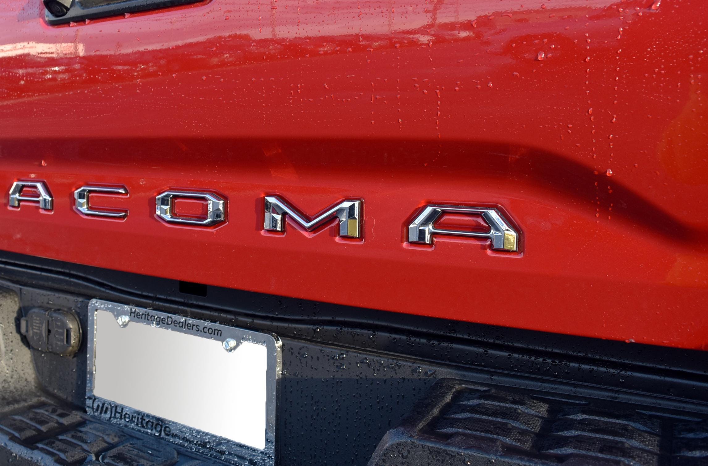 Chrome with Black Outline Raised Tailgate Insert Letters Tailgate Letters Insert Plastic ABS Badge Fits 2016-2023 Toyota Tacoma