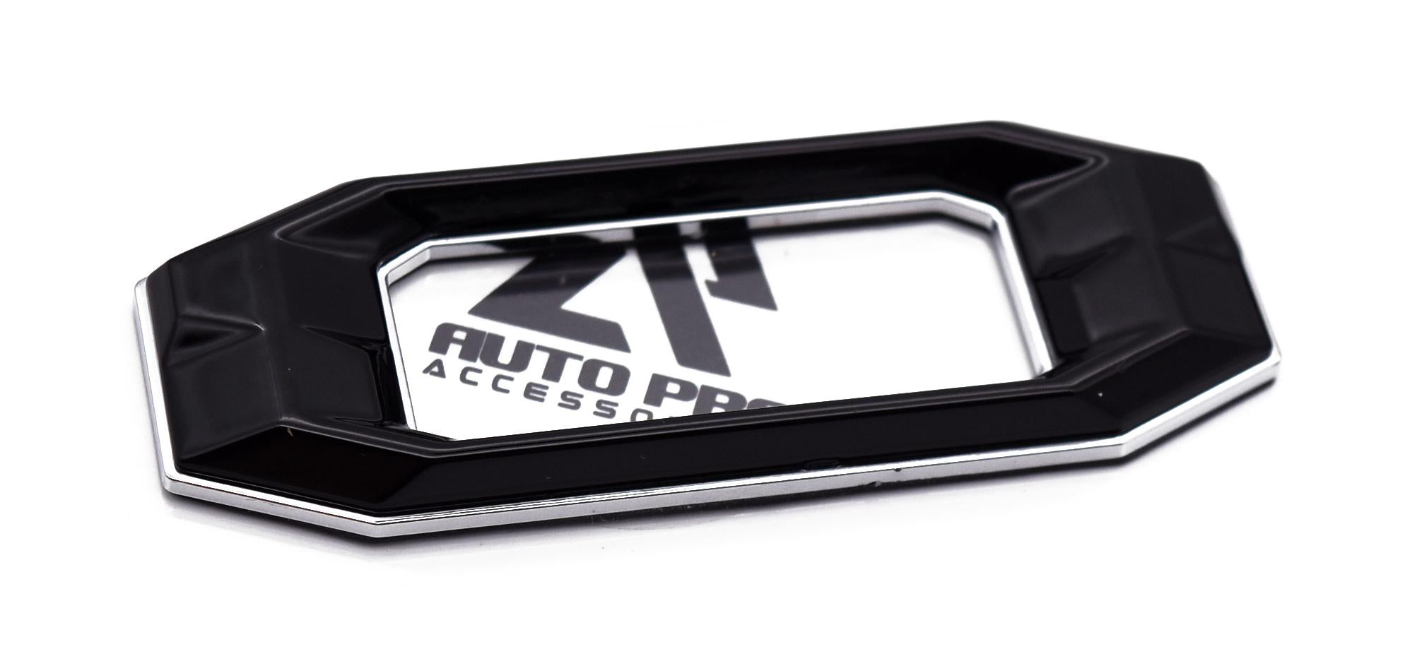 Black with Chrome Outline Raised Tailgate Insert Letters Tailgate Letters Insert Plastic ABS Badge Fits 2016-2023 Toyota Tacoma