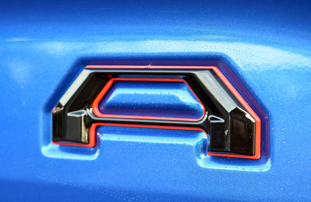 Black with Red Outline Raised Tailgate Letters Tailgate Letters Insert Plastic ABS Badge Fits 2016-2023 Toyota Tacoma 2024 and up Tacoma