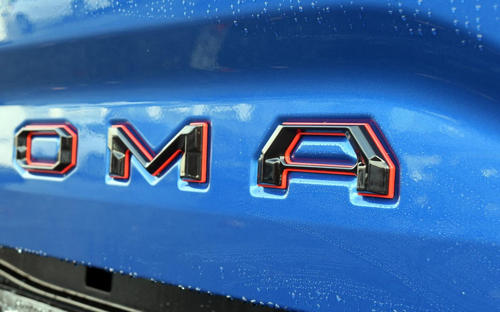 Black with Red Outline Raised Tailgate Letters Tailgate Letters Insert Plastic ABS Badge Fits 2016-2023 Toyota Tacoma 2024 and up Tacoma