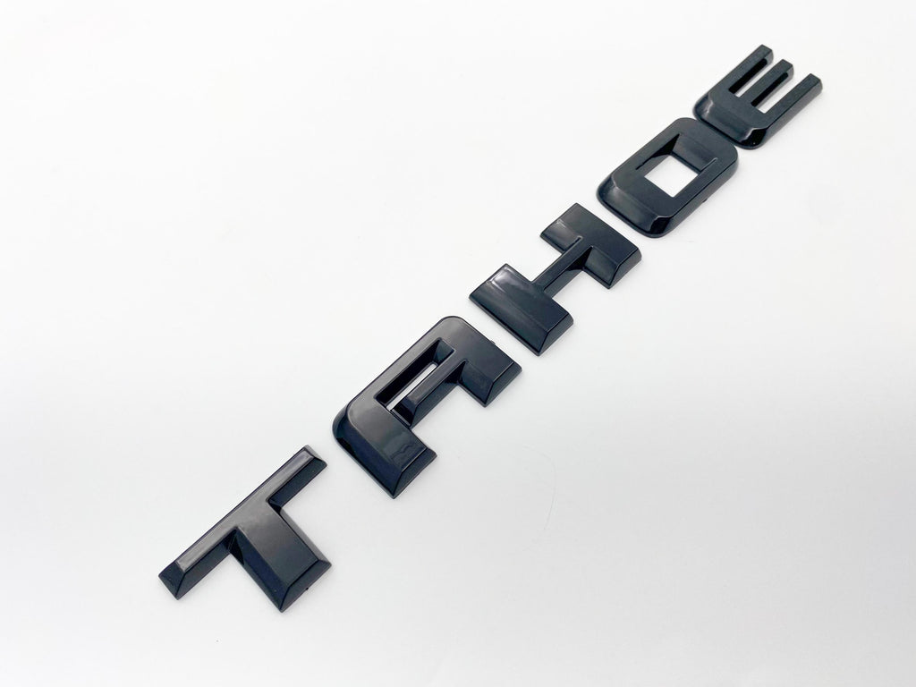 3PC Gloss black Door Rear TAHOE LT OVERLAY Emblems Letters 2021+ Chevrolet Tahoe