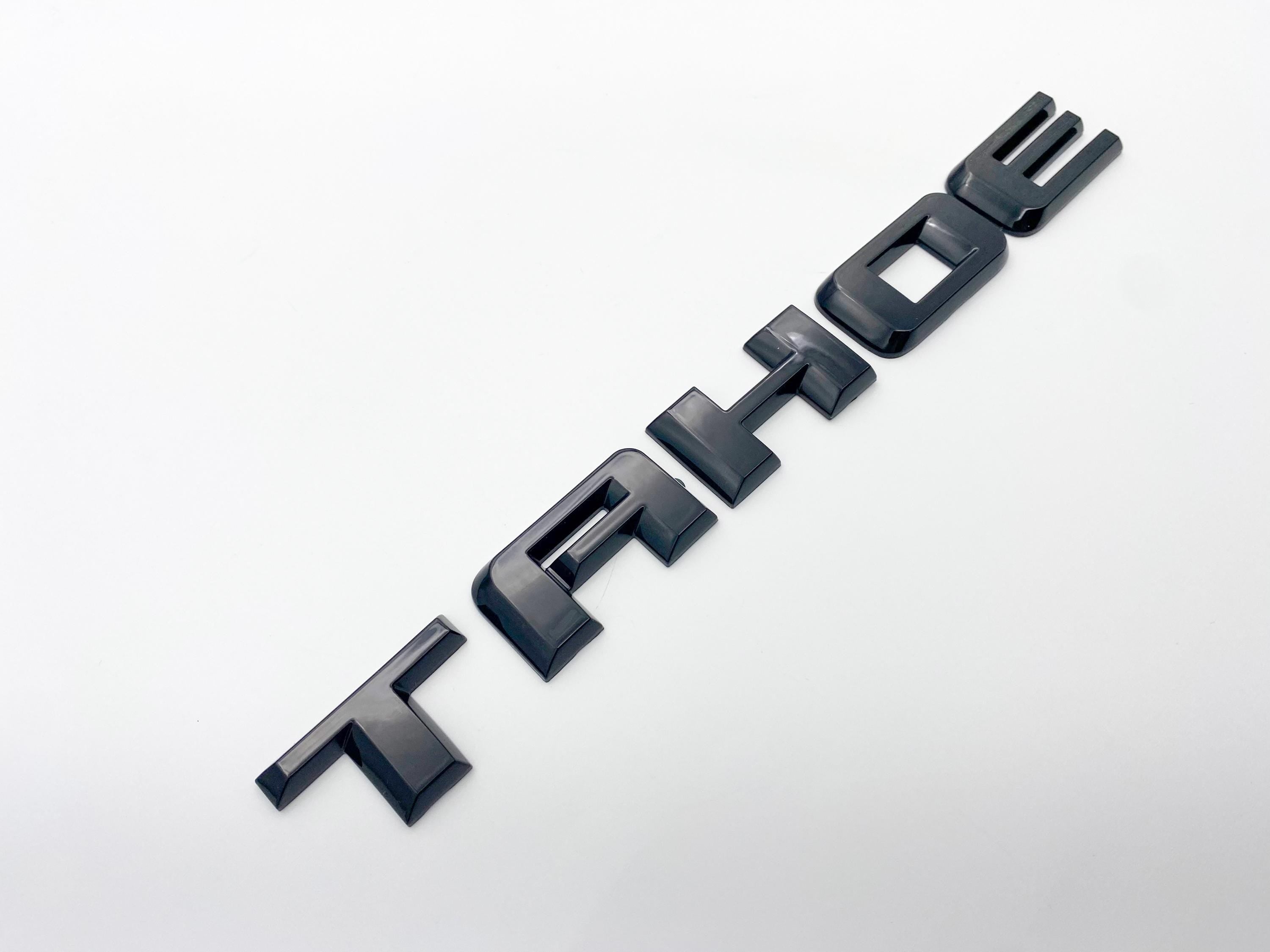 2PC Gloss black Door Rear TAHOE LT OVERLAY Emblems Letters 2021+ Chevrolet Tahoe