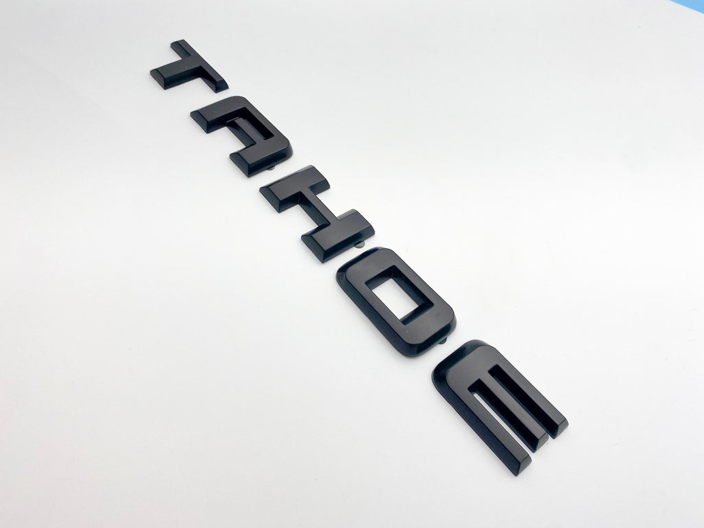 3PC Matte black Door Rear TAHOE LT OVERLAY Emblems Letters 2021+ Chevrolet Tahoe
