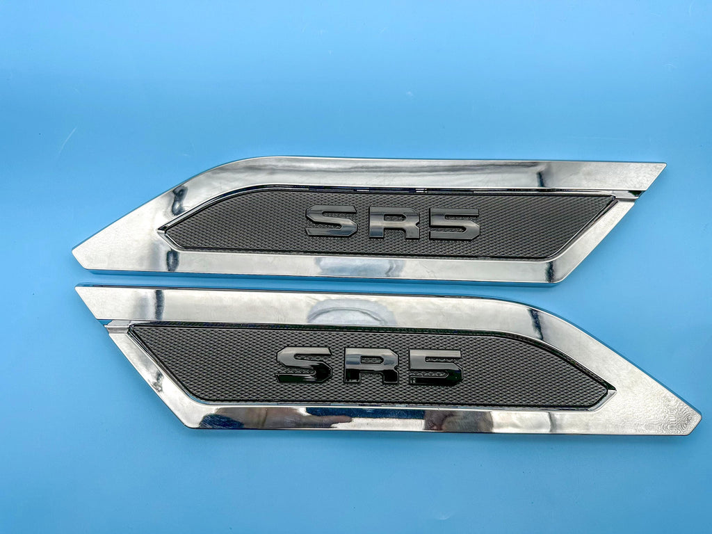 Black Chrome Door Side Body Molding Trim For 2022-2025 Toyota Tundra SR5