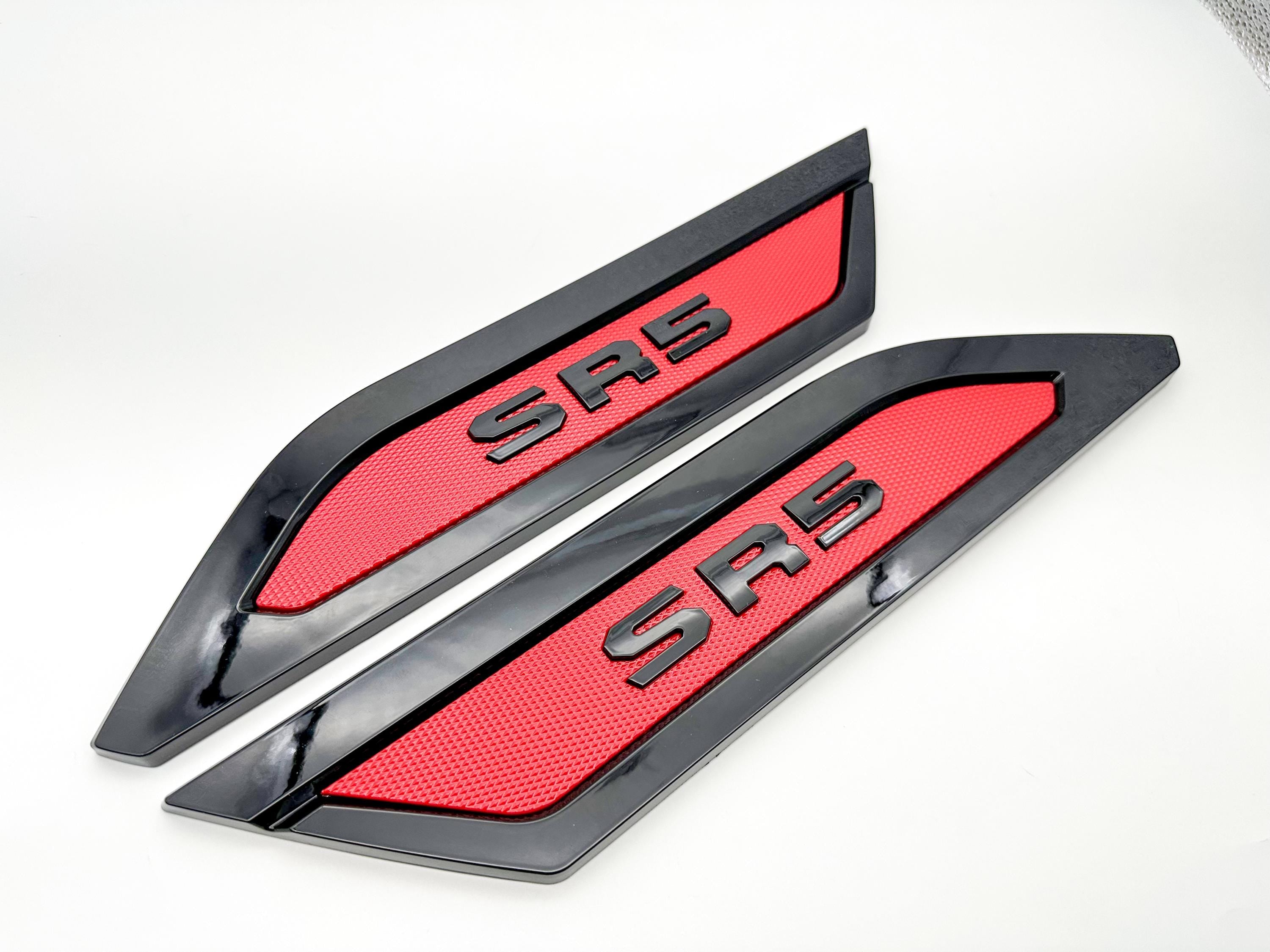 Red Black Door Side Body Molding Trim For 2022-2025 Toyota Tundra SR5