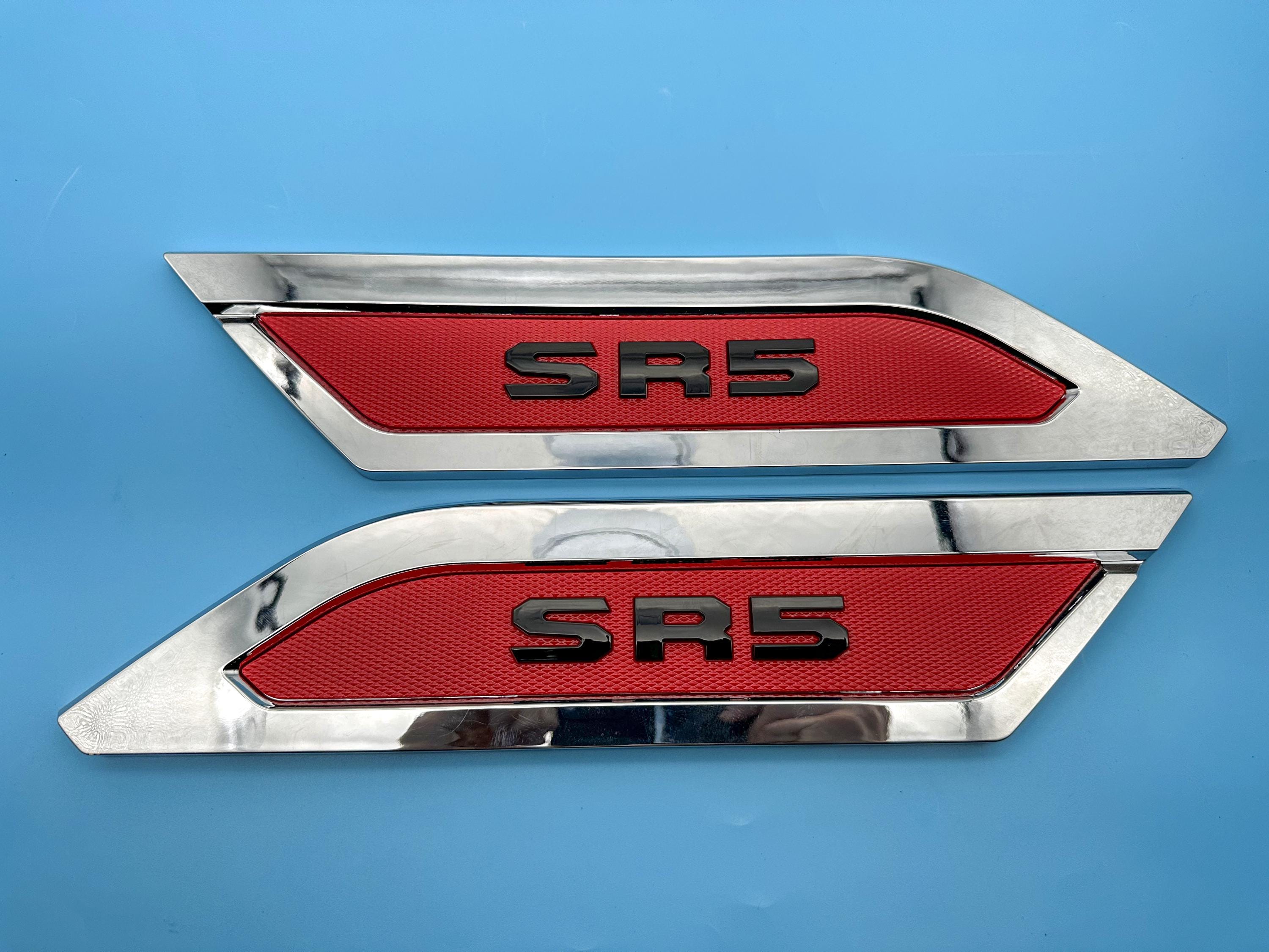 Red Chrome Door Side Body Molding Trim For 2022-2025 Toyota Tundra SR5
