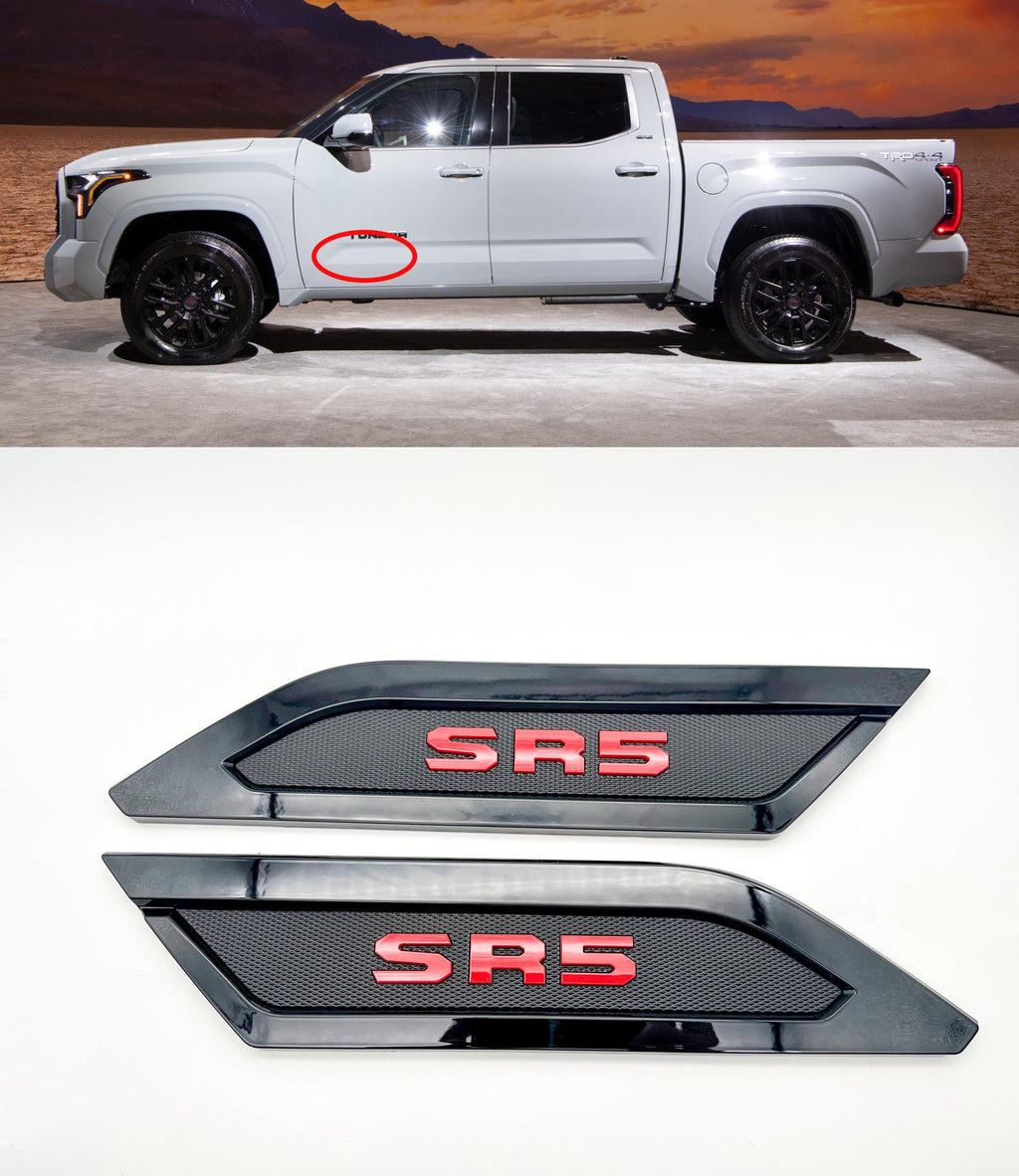 Chrome Black Door Side Body Molding Trim For 2022-2025 Toyota Tundra SR5