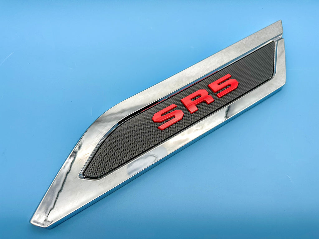 Red Black Chrome Door Side Body Molding Trim For 2022-2025 Toyota Tundra SR5