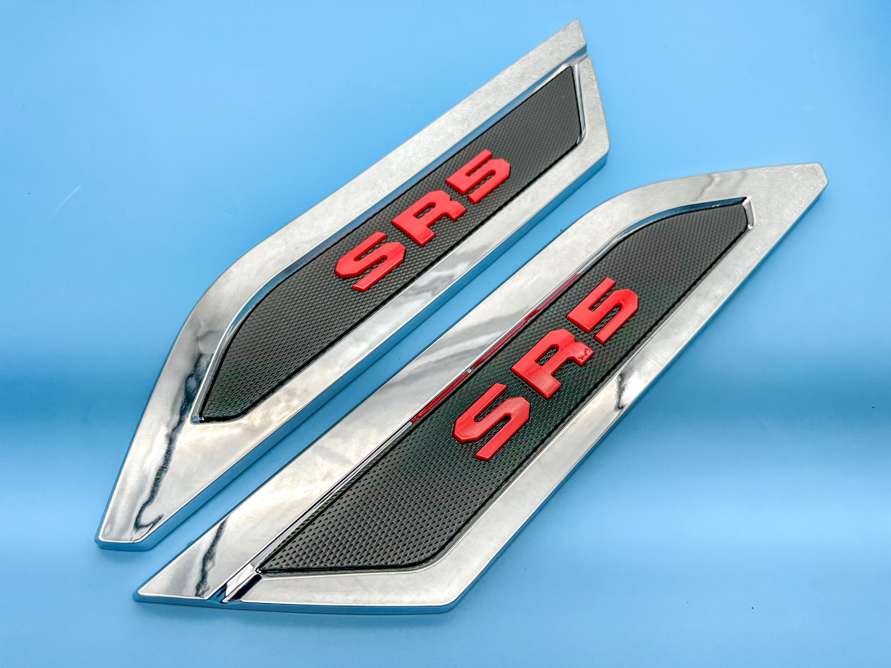 Red Black Chrome Door Side Body Molding Trim For 2022-2025 Toyota Tundra SR5