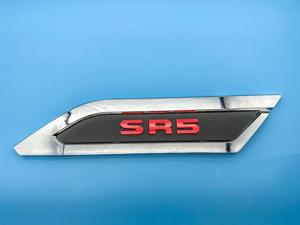 Red Black Chrome Door Side Body Molding Trim For 2022-2025 Toyota Tundra SR5