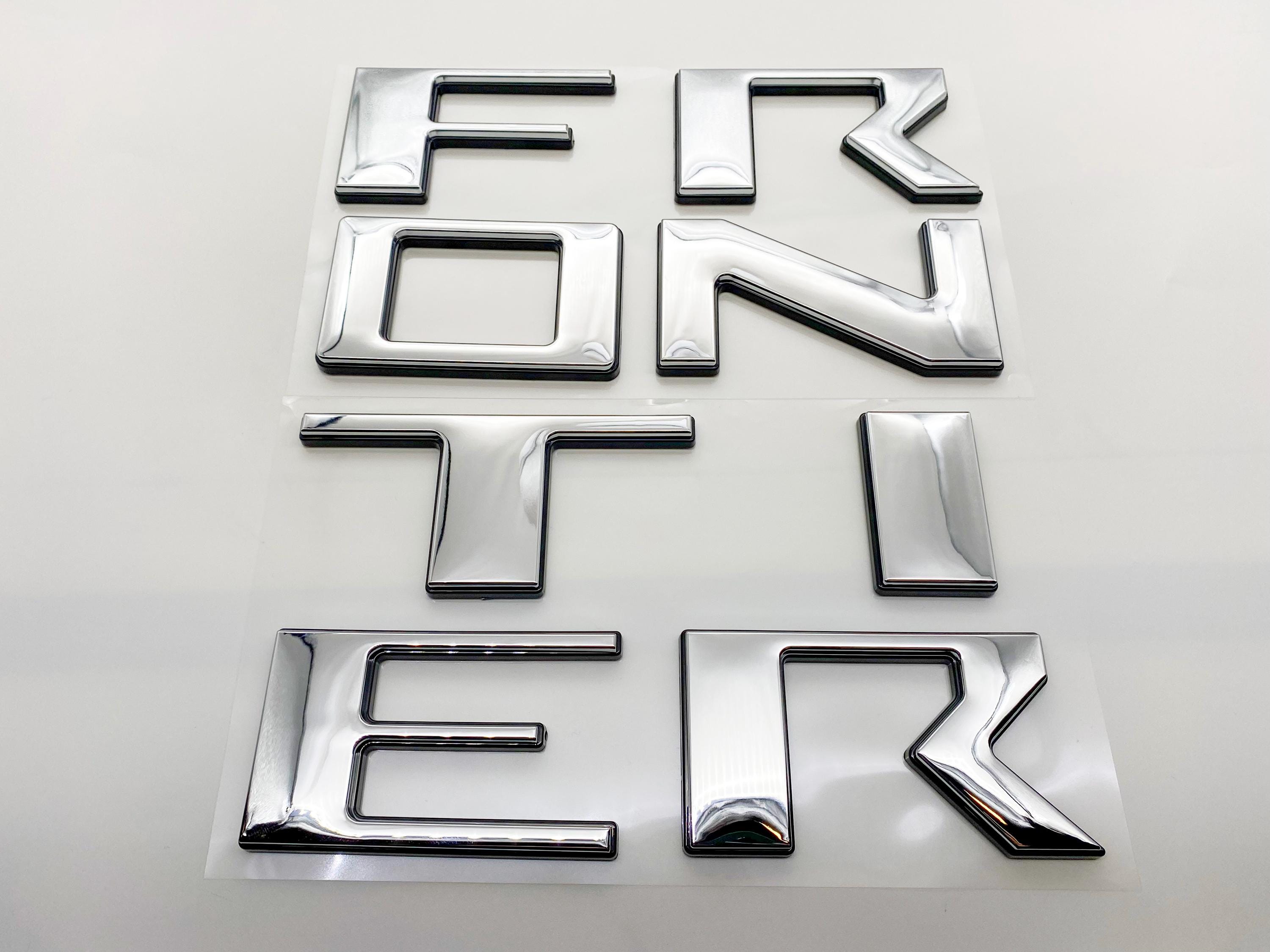 Chrome Black Raised Tailgate Decals Stickers Insert Letters Compatible with 2022 2023 2024 Nissan Frontier