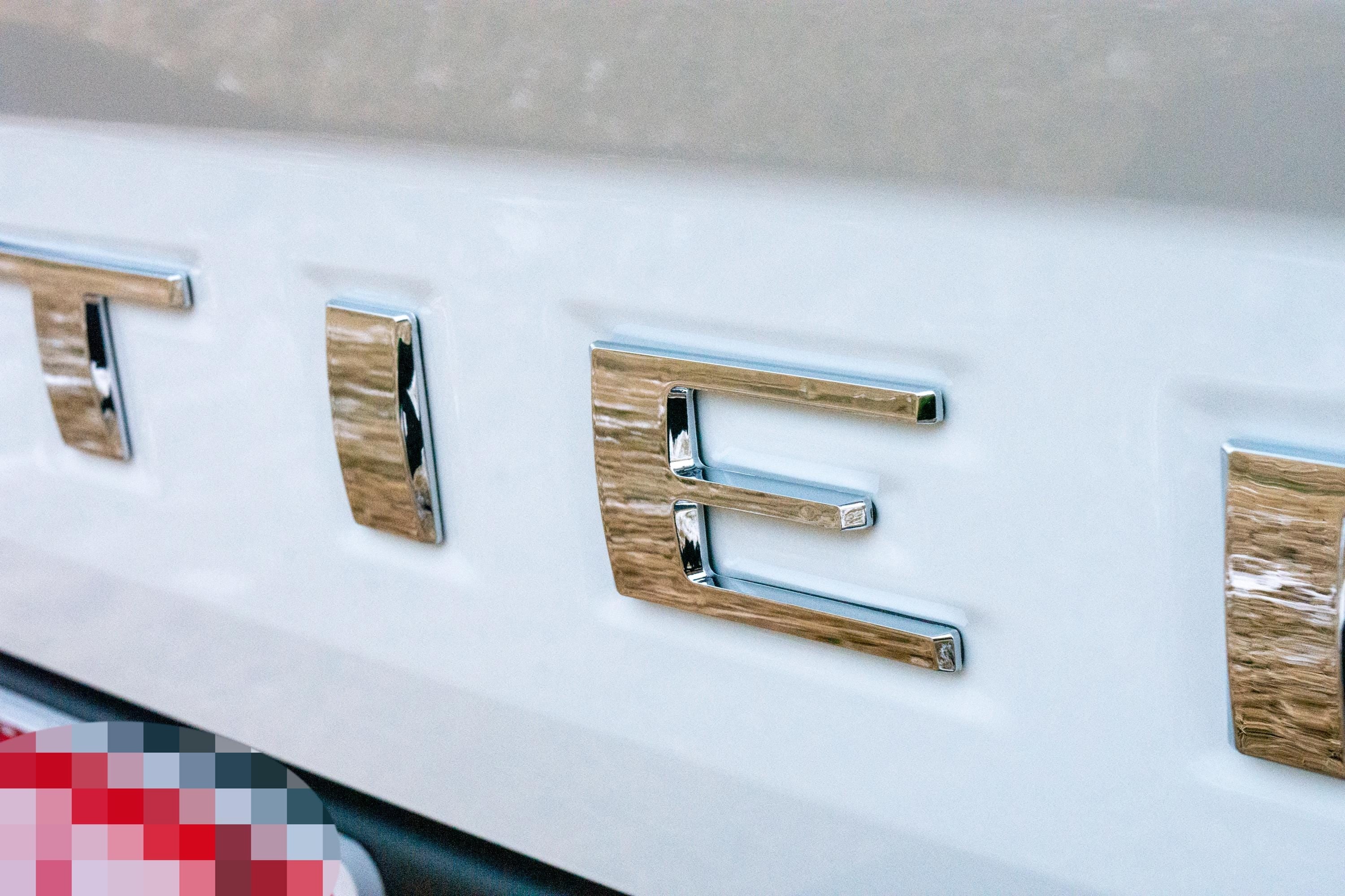 Chrome 0.3in Raised Tailgate Decals Stickers Insert Letters Compatible with 2022 2023 2024 Nissan Frontier