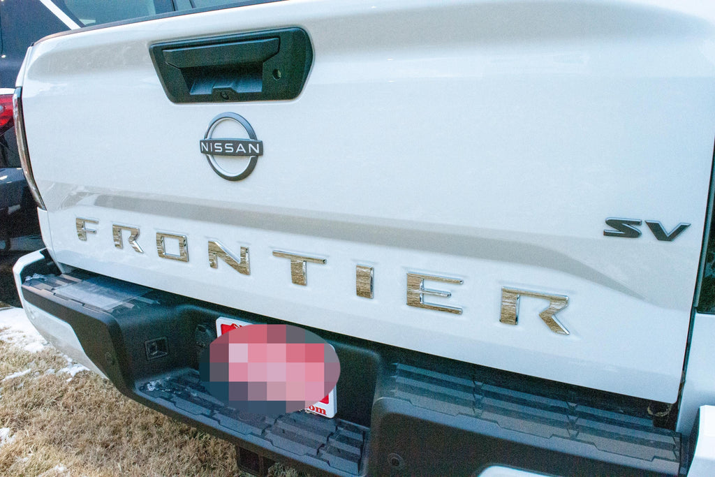 Frontier Letters Chrome 0.3in Raised Tailgate Decals Stickers Insert Letters Compatible ...