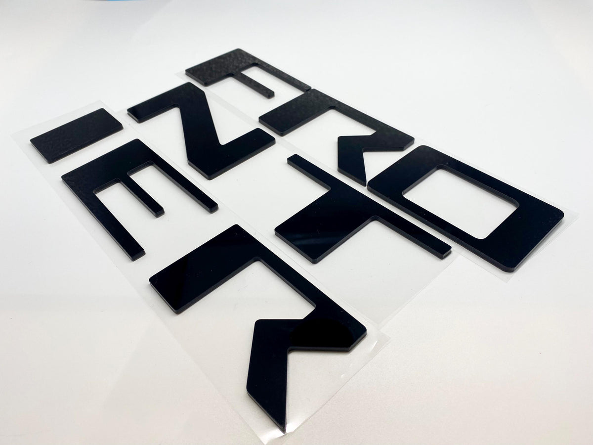 Gloss Black Raised Tailgate Decals Stickers Insert Letters Compatible ...