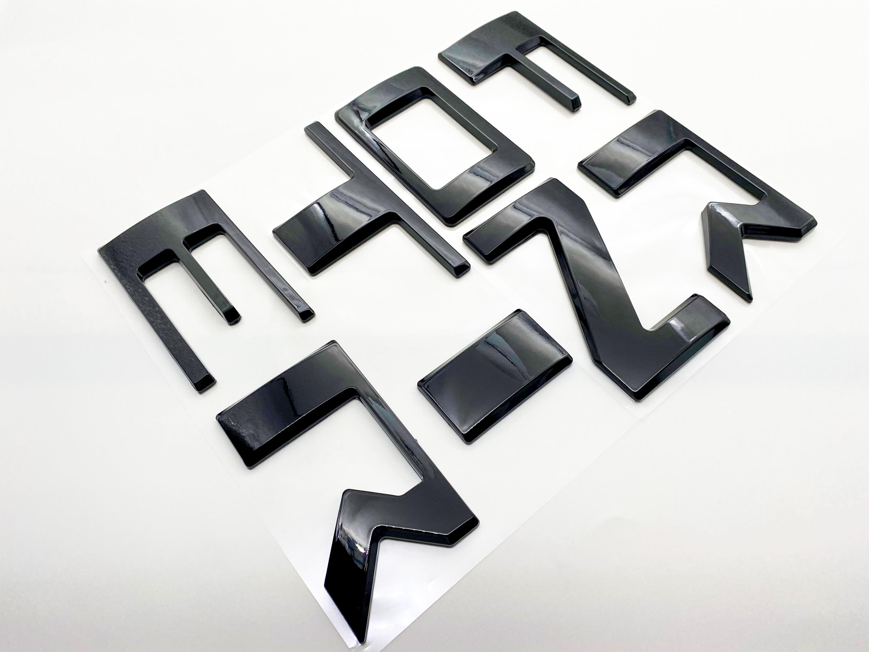 Gloss Black 0.3in Raised Tailgate Decals Stickers Insert Letters Compatible with 2022 2023 2024 Nissan Frontier