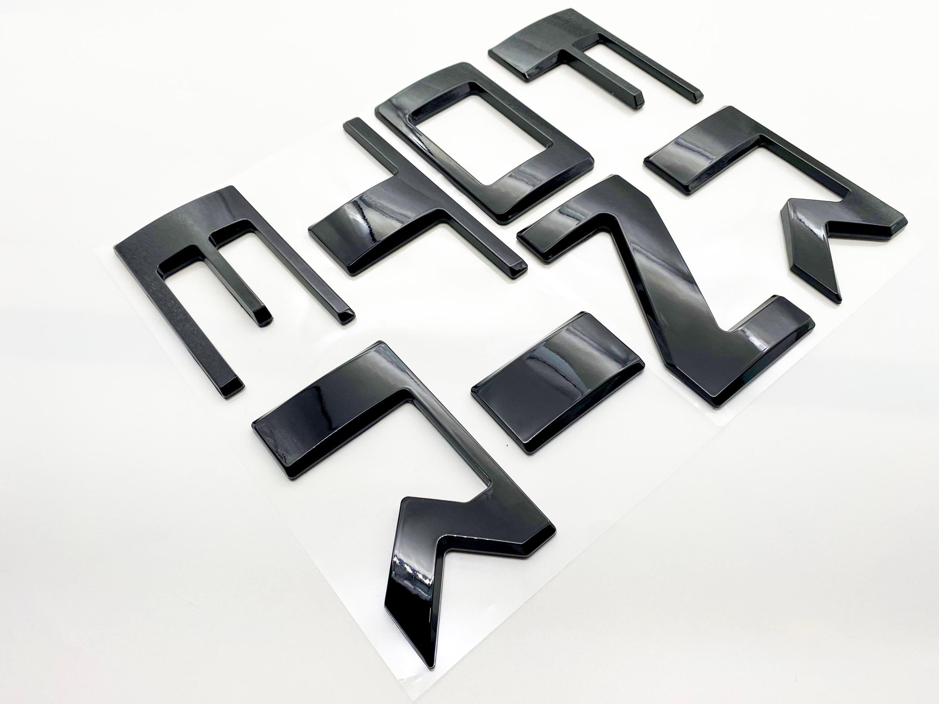 Gloss Black 0.3in Raised Tailgate Decals Stickers Insert Letters Compatible with 2022 2023 2024 Nissan Frontier