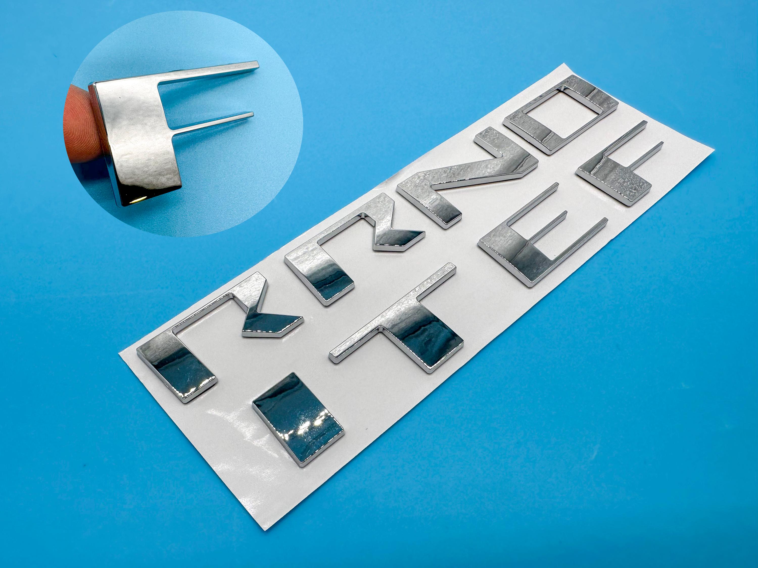 Chrome Raised Front Hood Decals Stickers Insert Letters Compatible with 2022-2025 Nissan Frontier