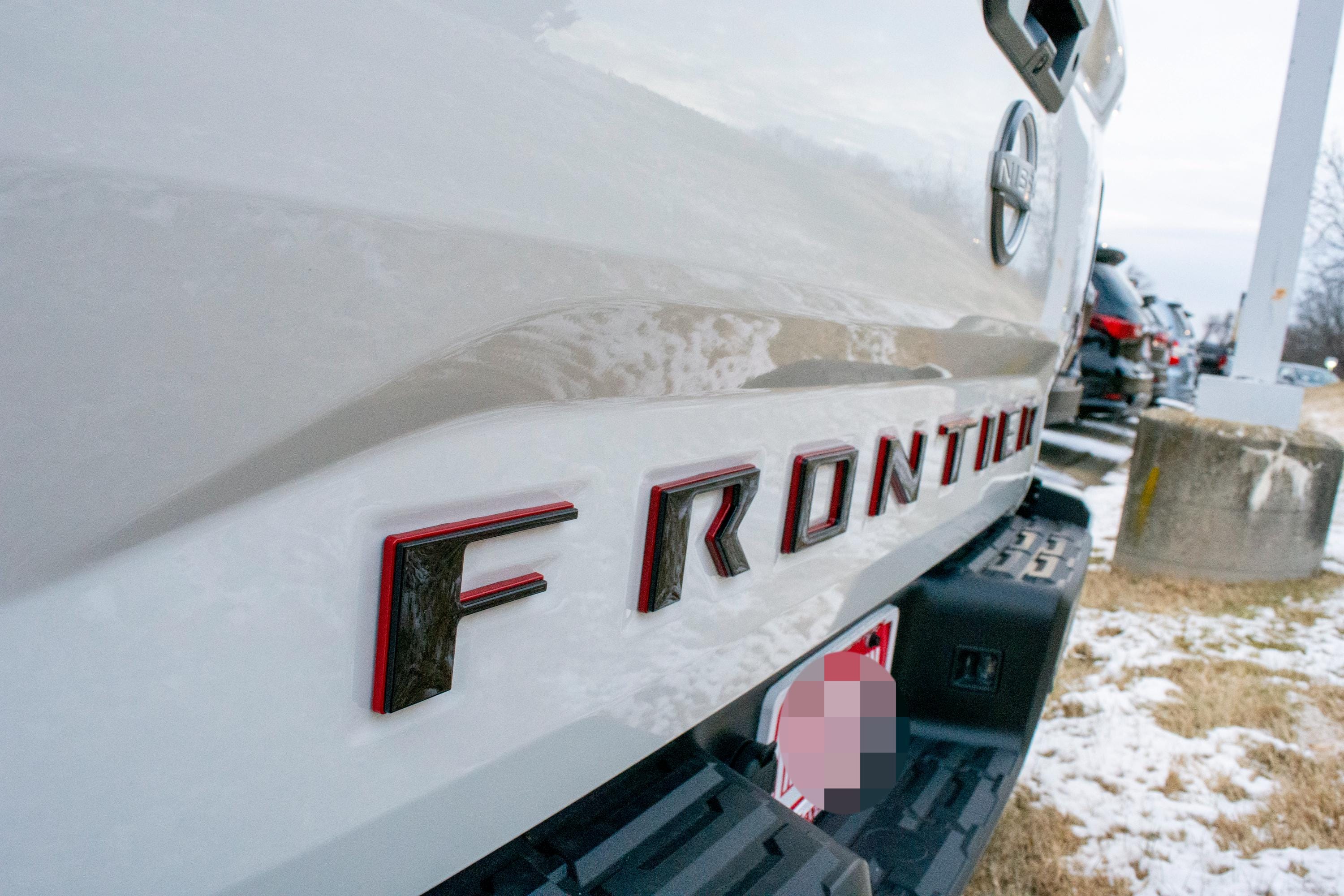 Double Layer Raised Tailgate Decals Stickers Insert Letters Compatible with 2022 2023 2024 Nissan Frontier