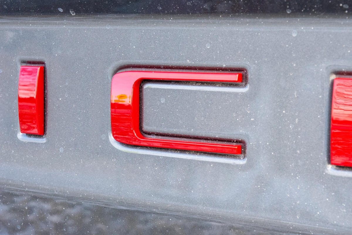 Red 0.3in Raised Badges Fits 2022-2025 Ford Maverick Tailgate Letters ABS Plastic Insert Decals - Durable Raised Badge Kit