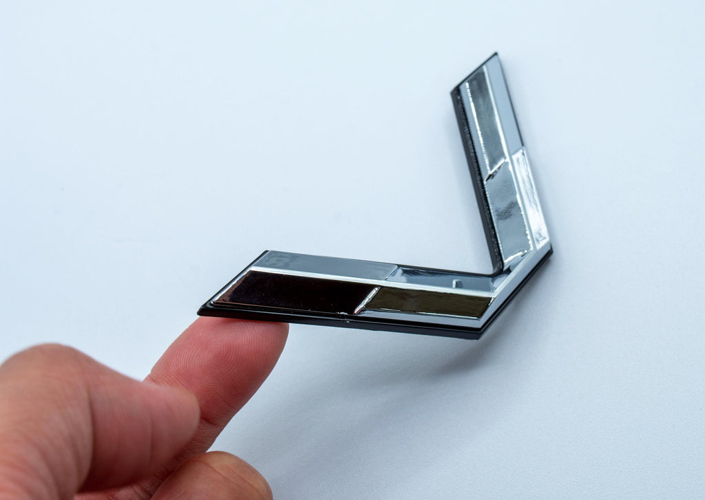 Chrome on Black Fits 2022-2025 Ford Maverick Tailgate Letters ABS Plastic Insert Decals - Durable Raised Badge Kit