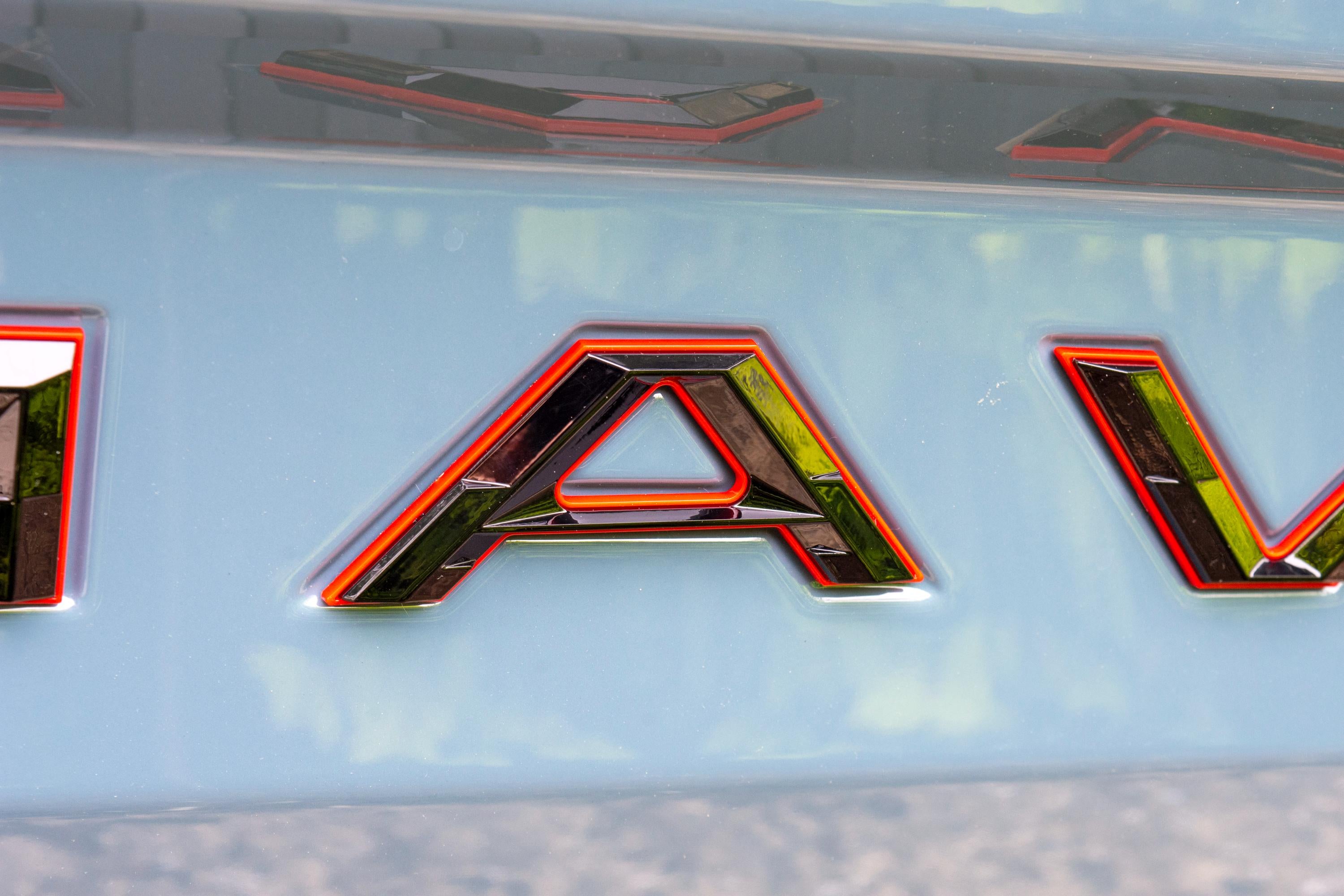 Black on Red Fits 2022-2025 Ford Maverick Tailgate Letters ABS Plastic Insert Decals - Durable Raised Badge Kit