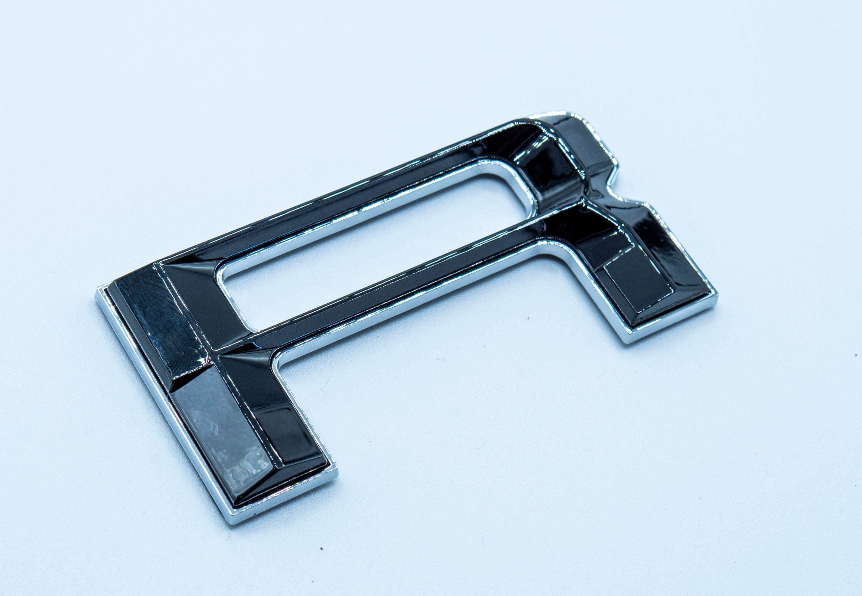 Black on Chrome Fits 2022-2025 Ford Maverick Tailgate Letters ABS Plastic Insert Decals - Durable Raised Badge Kit