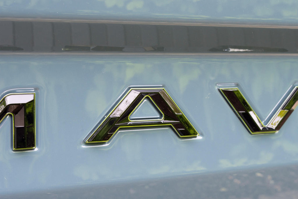 Black on Chrome Fits 2022-2025 Ford Maverick Tailgate Letters ABS Plastic Insert Decals - Durable Raised Badge Kit