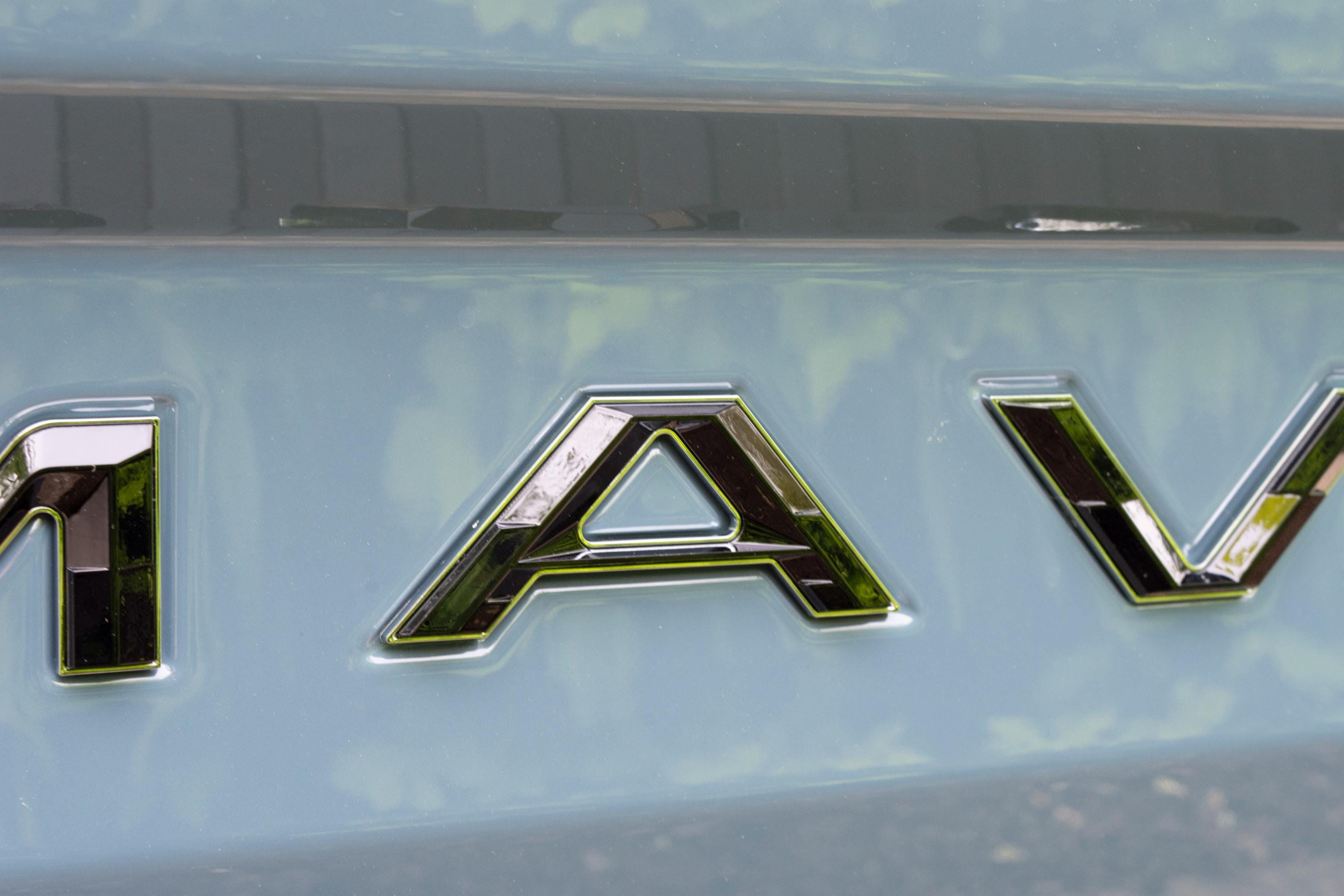 Black on Chrome Fits 2022-2025 Ford Maverick Tailgate Letters ABS Plastic Insert Decals - Durable Raised Badge Kit