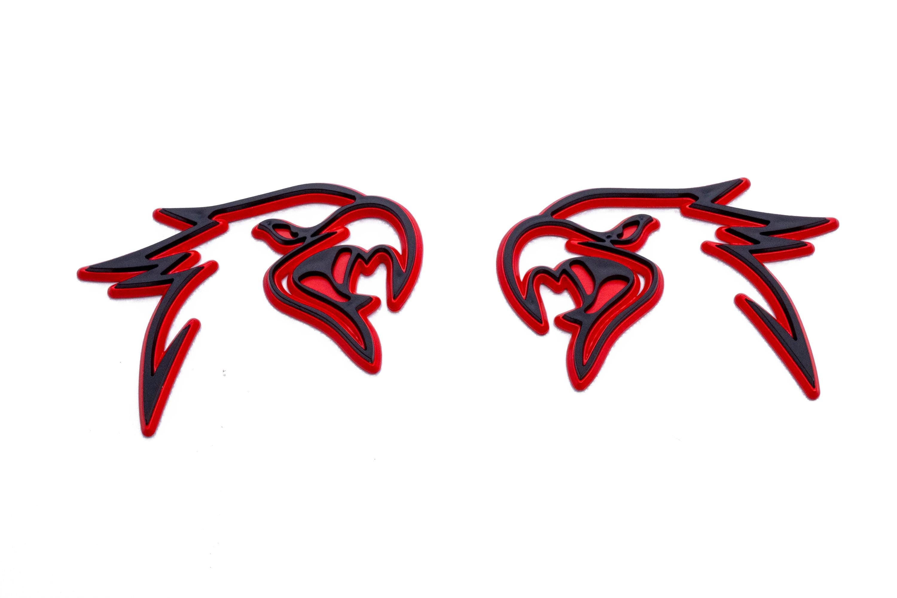 Double Layer Eagle Hawk Fender Badges Emblem 4x3in | 2-Pack Aggressive Fits Jeep Dodge Chrysler