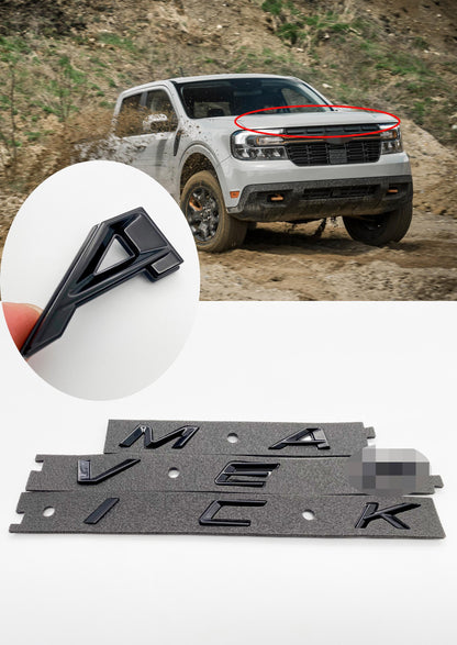 Gloss Black Hood letters Fits Ford Maverick Hood ABS Decals Made With Premium Plastic 2022-2024 Maverick Decals Insert Letters Sticker