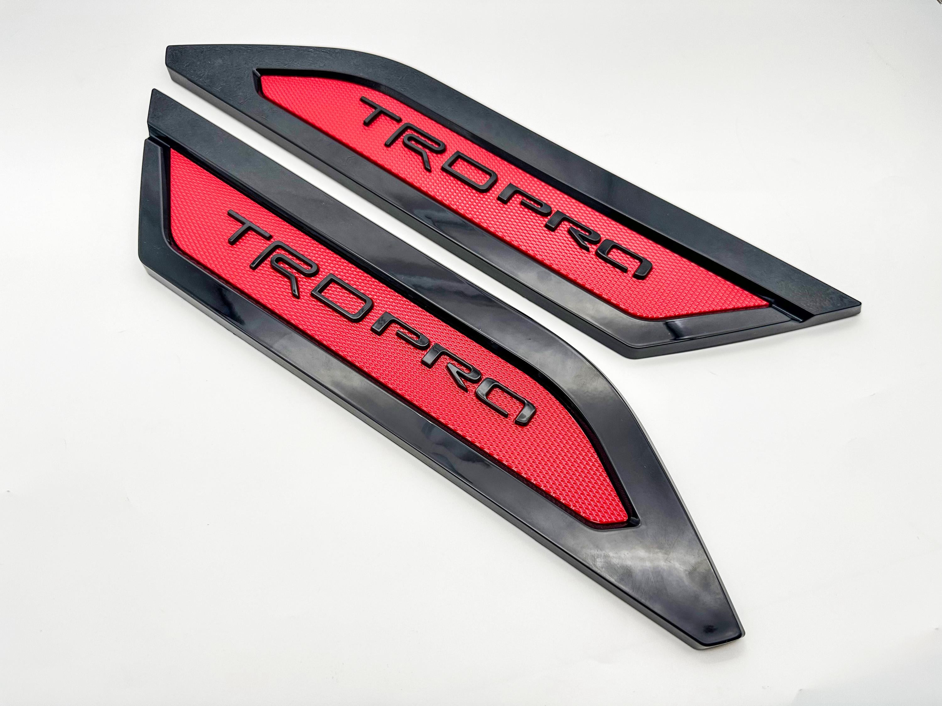 Red Black Door Side Body Molding Trim For 2022-2025 Toyota Tundra TRD PRO