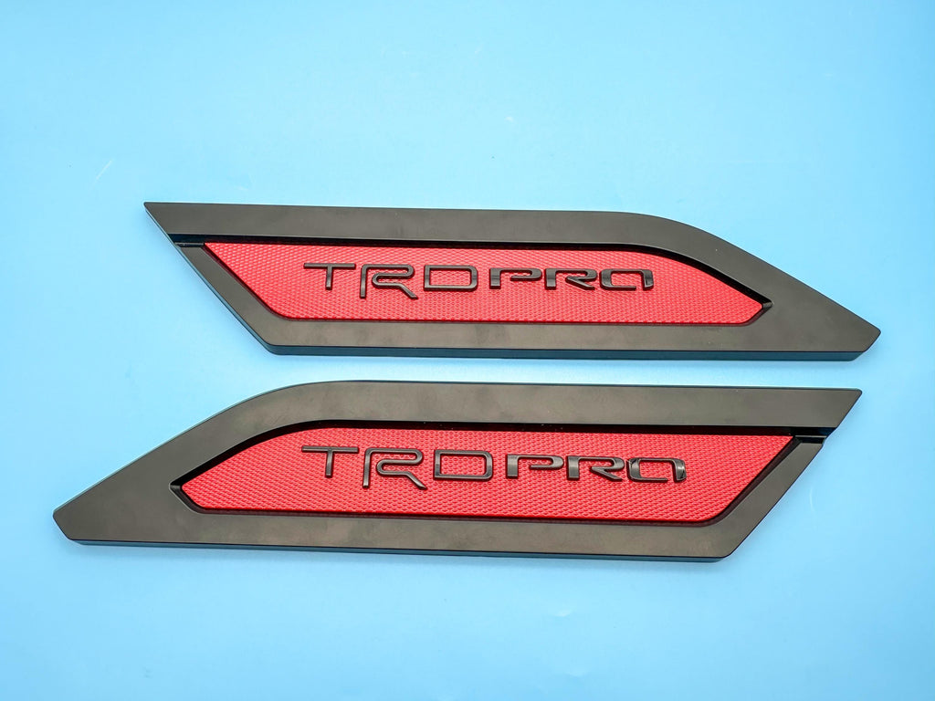Red Black Door Side Body Molding Trim For 2022-2025 Toyota Tundra TRD PRO