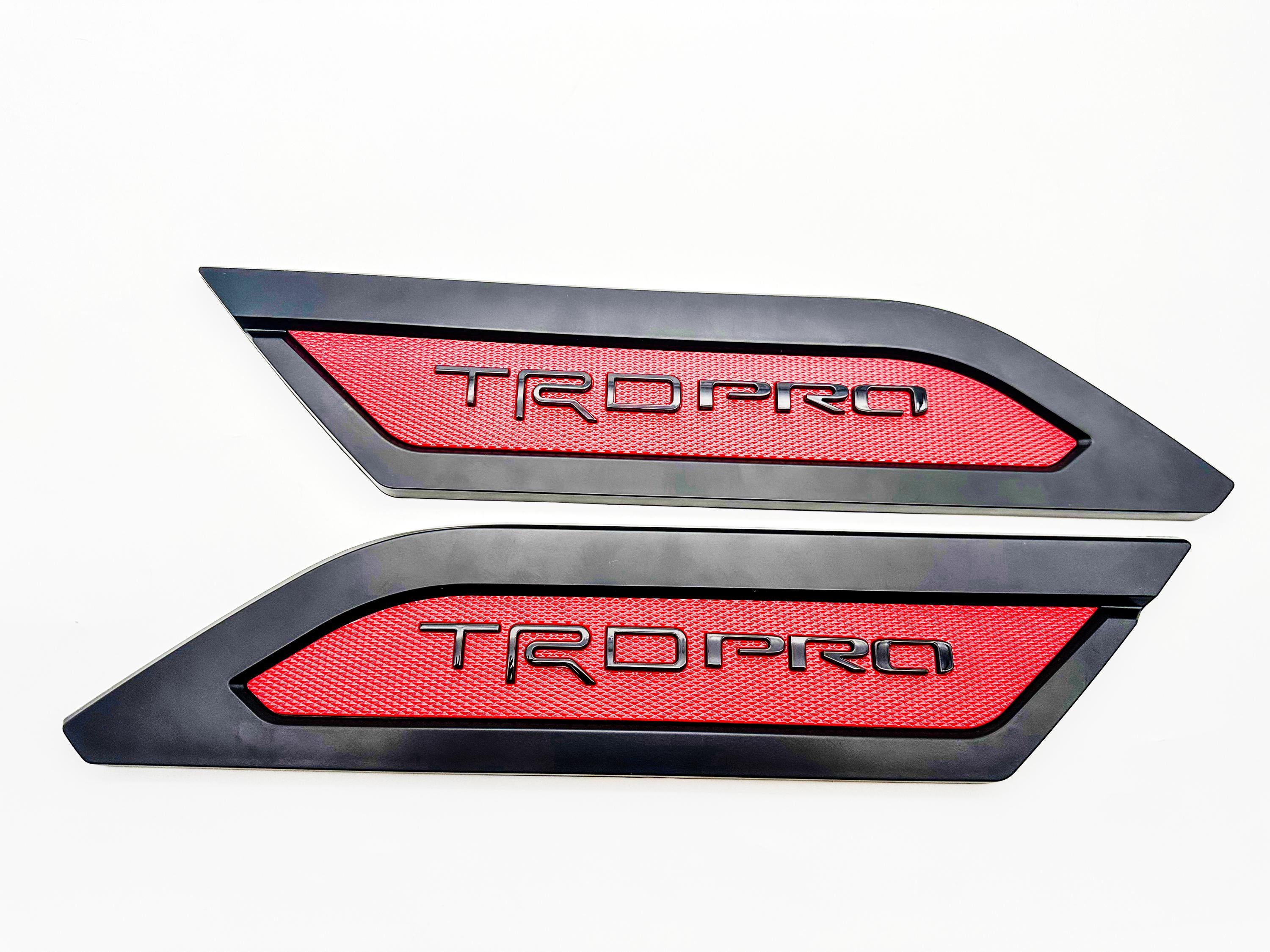 Red Black Door Side Body Molding Trim For 2022-2025 Toyota Tundra TRD PRO