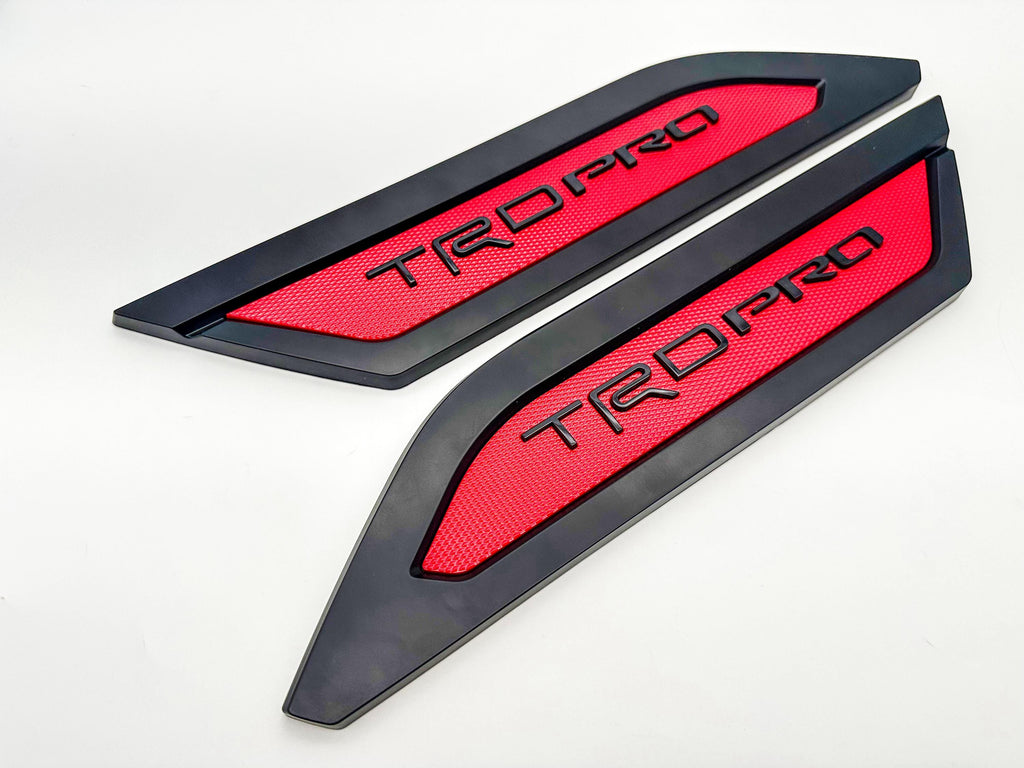 Red Black Door Side Body Molding Trim For 2022-2025 Toyota Tundra TRD PRO