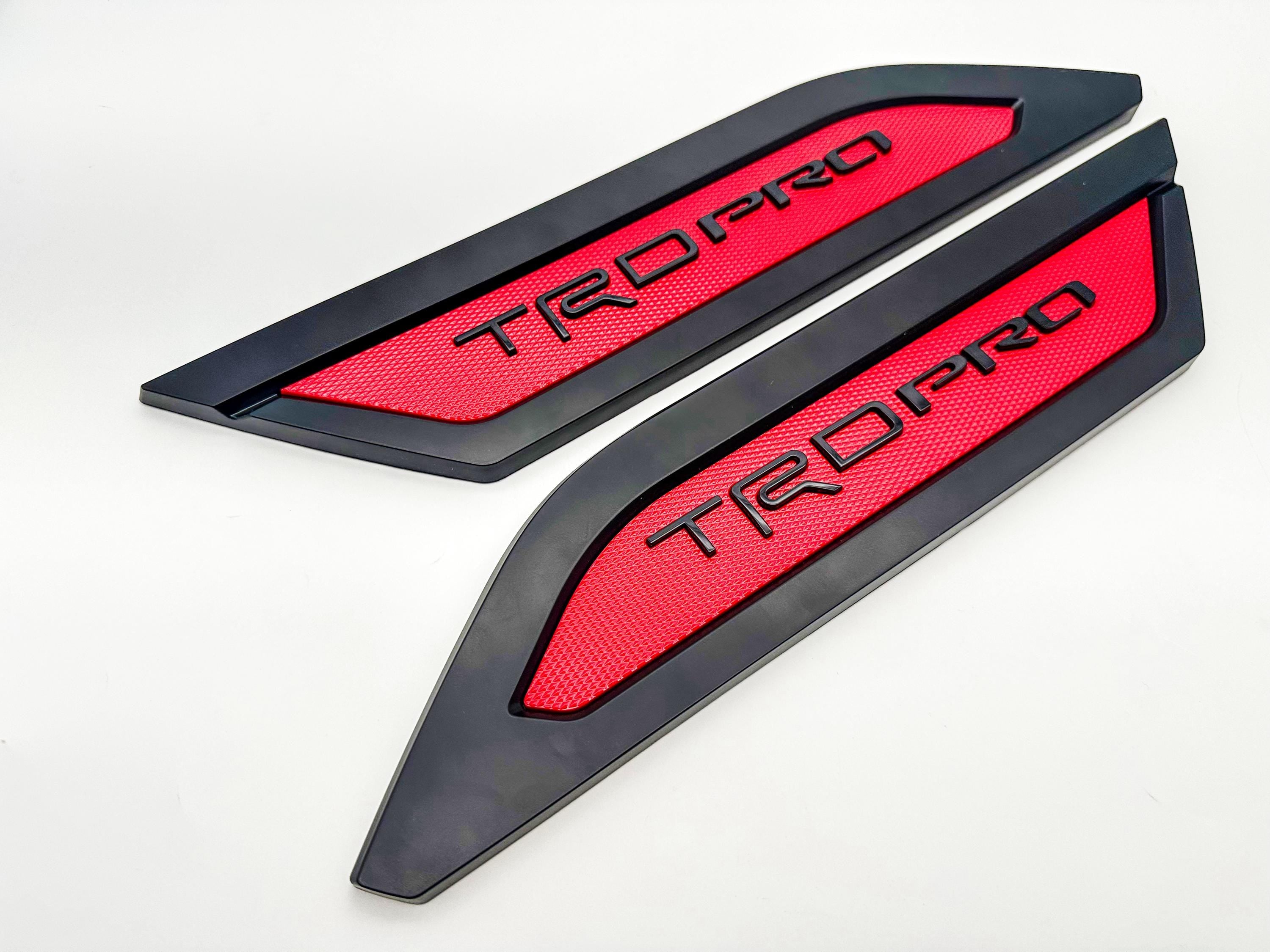 Red Black Door Side Body Molding Trim For 2022-2025 Toyota Tundra TRD PRO
