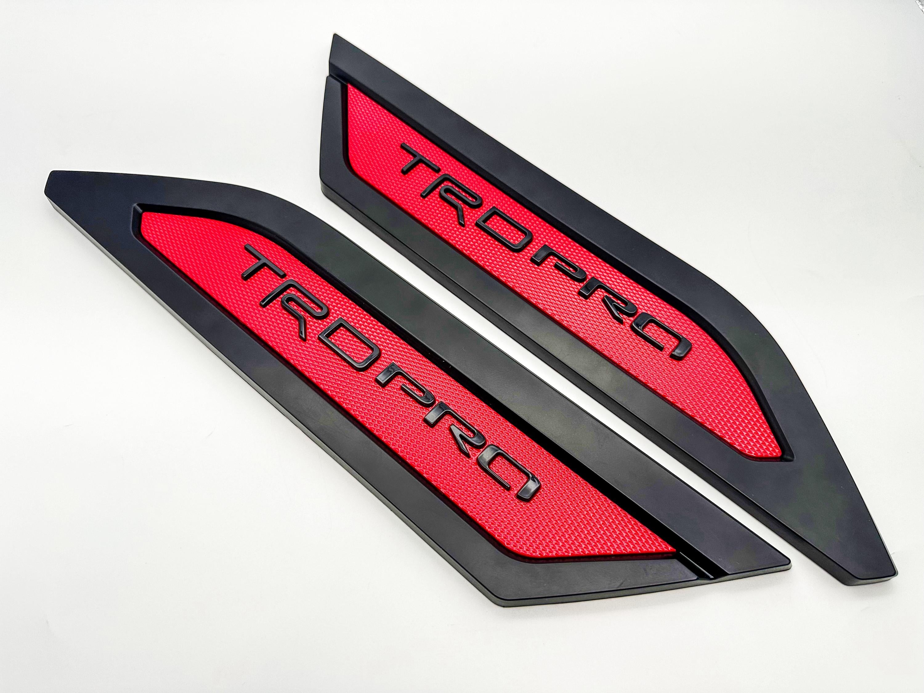 Red Black Door Side Body Molding Trim For 2022-2025 Toyota Tundra TRD PRO