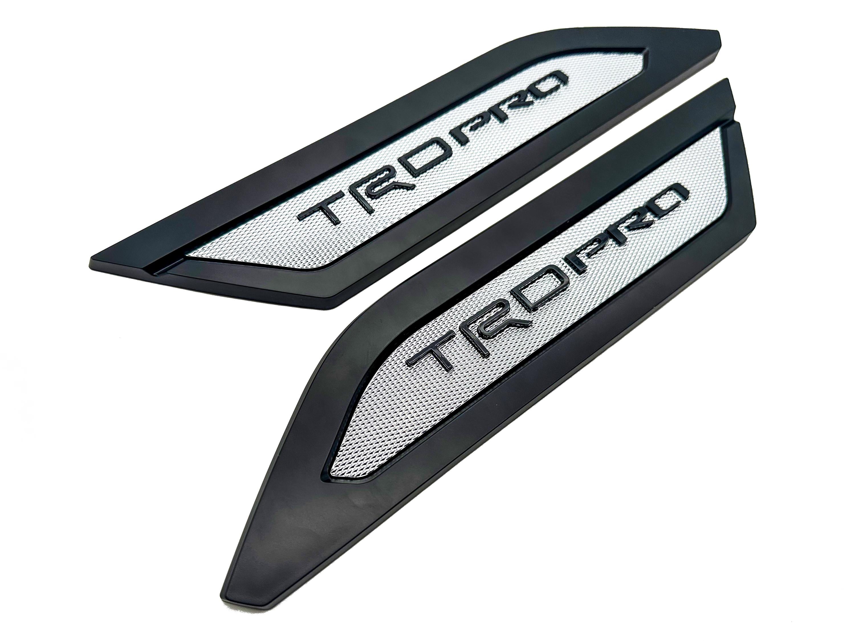 Chrome W. Matte Black Door Side Body Molding Trim For 2022-2025 Toyota Tundra TRD PRO